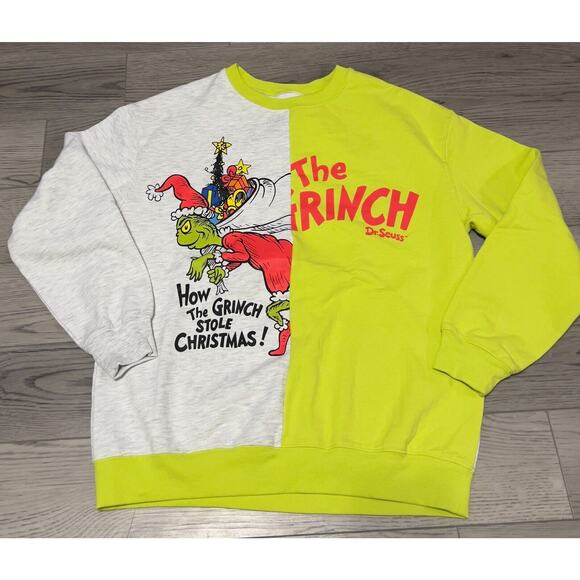 Dr. Seuss How The Grinch Stole Christmas Unique Size M Women's Sweatshirt - Picture 1 of 4